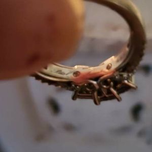 Zales futer, present, past princess cut ring